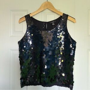 NWT Alfani Black Sequin Top 10p